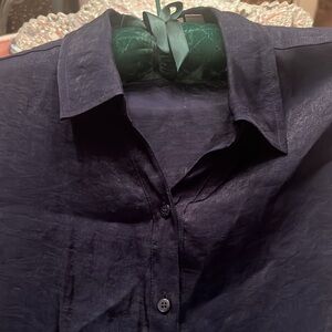 Chico's Navy Blue Blouse Women's Large